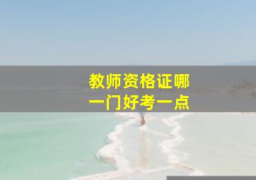 教师资格证哪一门好考一点