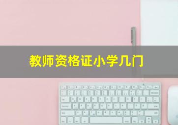 教师资格证小学几门