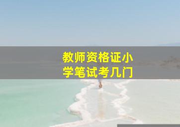 教师资格证小学笔试考几门