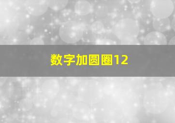 数字加圆圈12