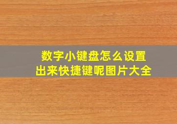 数字小键盘怎么设置出来快捷键呢图片大全