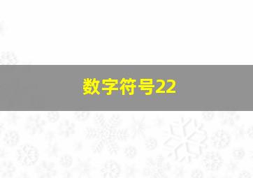 数字符号22