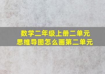 数学二年级上册二单元思维导图怎么画第二单元