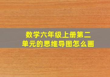 数学六年级上册第二单元的思维导图怎么画