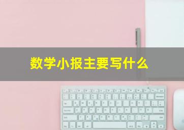 数学小报主要写什么