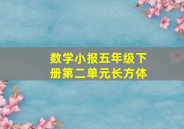 数学小报五年级下册第二单元长方体