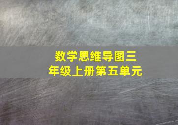 数学思维导图三年级上册第五单元