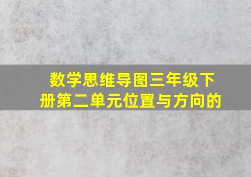 数学思维导图三年级下册第二单元位置与方向的