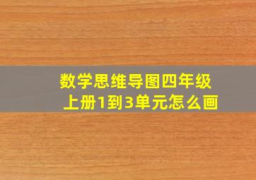 数学思维导图四年级上册1到3单元怎么画