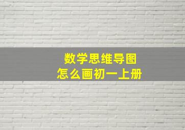 数学思维导图怎么画初一上册