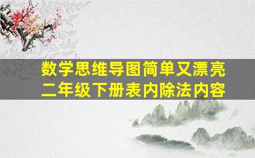 数学思维导图简单又漂亮二年级下册表内除法内容