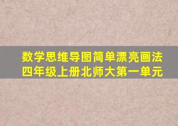 数学思维导图简单漂亮画法四年级上册北师大第一单元