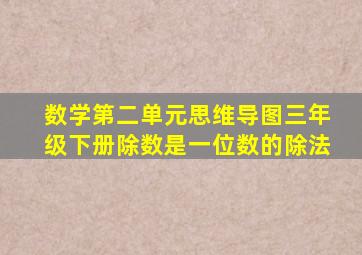 数学第二单元思维导图三年级下册除数是一位数的除法