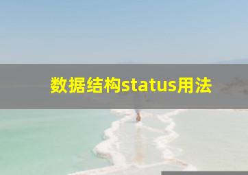 数据结构status用法