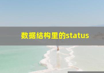 数据结构里的status