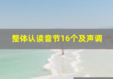 整体认读音节16个及声调