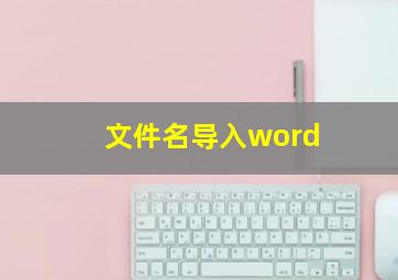 文件名导入word