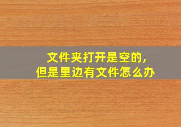 文件夹打开是空的,但是里边有文件怎么办