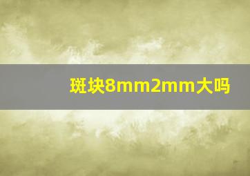 斑块8mm2mm大吗