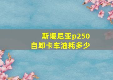 斯堪尼亚p250自卸卡车油耗多少