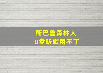 斯巴鲁森林人u盘听歌用不了