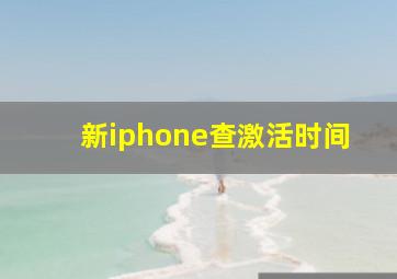 新iphone查激活时间