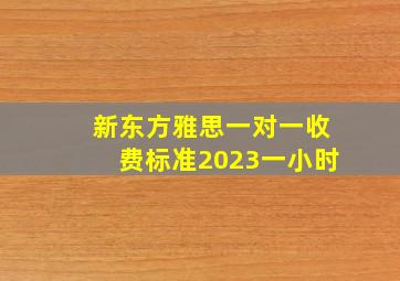 新东方雅思一对一收费标准2023一小时