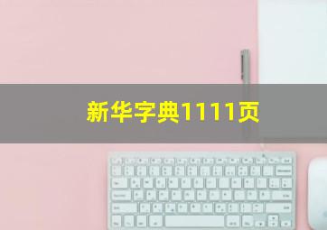 新华字典1111页