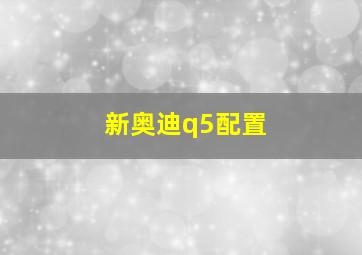 新奥迪q5配置