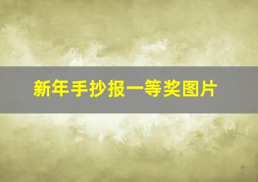 新年手抄报一等奖图片