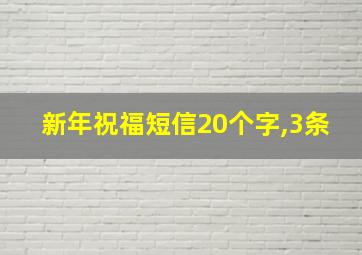 新年祝福短信20个字,3条