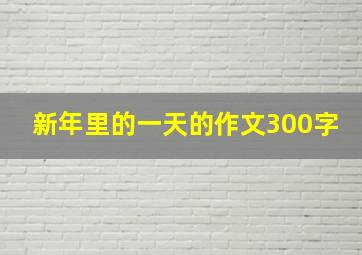 新年里的一天的作文300字