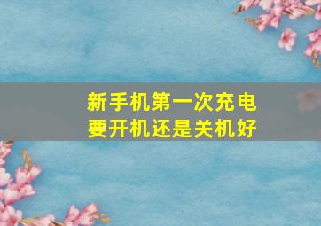 新手机第一次充电要开机还是关机好