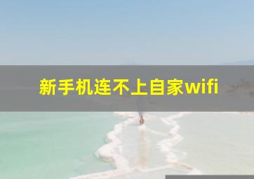 新手机连不上自家wifi