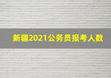 新疆2021公务员报考人数