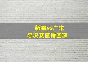 新疆vs广东总决赛直播回放