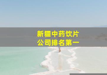 新疆中药饮片公司排名第一