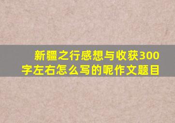 新疆之行感想与收获300字左右怎么写的呢作文题目