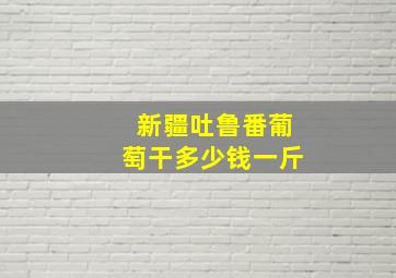 新疆吐鲁番葡萄干多少钱一斤