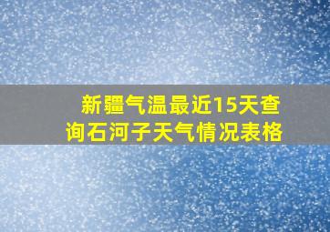 新疆气温最近15天查询石河子天气情况表格