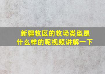 新疆牧区的牧场类型是什么样的呢视频讲解一下