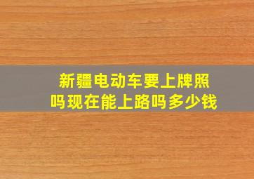 新疆电动车要上牌照吗现在能上路吗多少钱