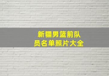 新疆男篮前队员名单照片大全