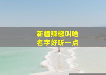 新疆辣椒叫啥名字好听一点