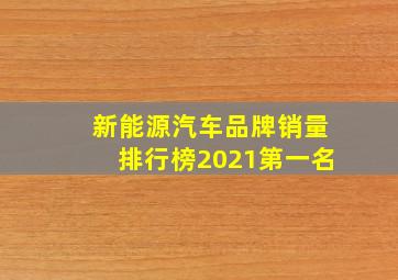 新能源汽车品牌销量排行榜2021第一名