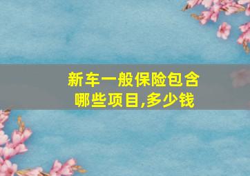 新车一般保险包含哪些项目,多少钱