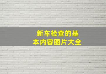 新车检查的基本内容图片大全