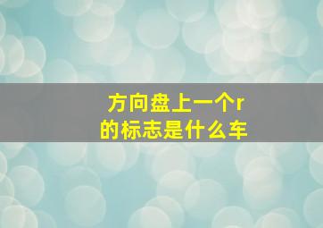 方向盘上一个r的标志是什么车