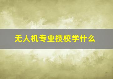 无人机专业技校学什么