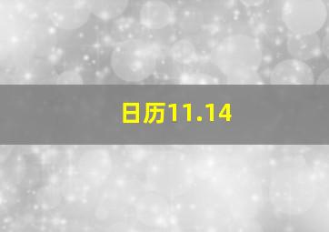 日历11.14